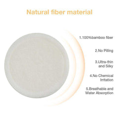 12 pcs Reusable Makeup Remover Bamboo Cotton Facial Cleansing Pad