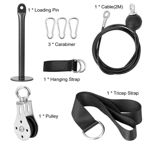 Image of Bodybuilding Home Gym Training Pulley Cable Pushdown Equipment