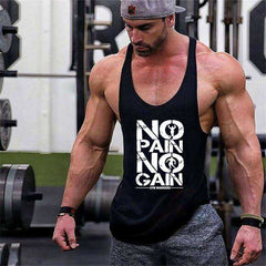 NO PAIN NO GAIN Aesthetic Tank Top Fitness Apparel Men