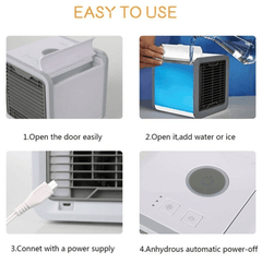 High Quality Portable Mini Air Conditioner Cooler with 7 Color LED