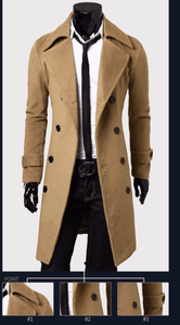 Long Aesthetic Trench Coat For Men