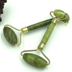 Double Head Green Jade Roller Facial Slimming Elliptical Massager