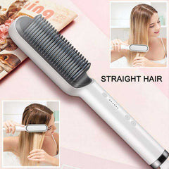 Electric Professional Hair Straightener Heated Comb/Hair Straight & Curly Styling Tool