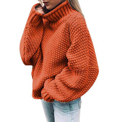 Knitted Turtleneck Women Sweater