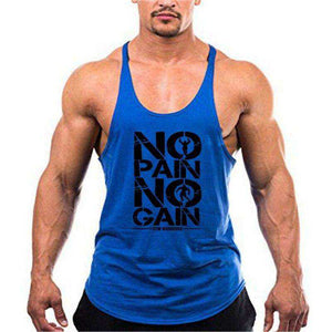 NO PAIN NO GAIN Aesthetic Tank Top Fitness Apparel Men