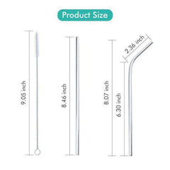 Stainless Steel Metal Reusable Straws Set