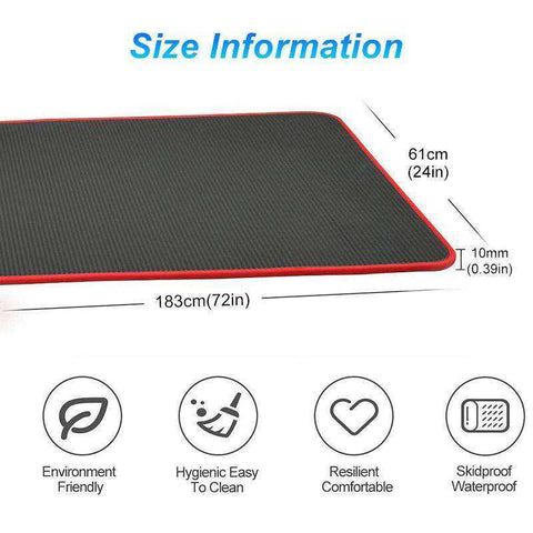 Image of High Quality Yoga Mat Red Black Mat Extra Thick Non Slip