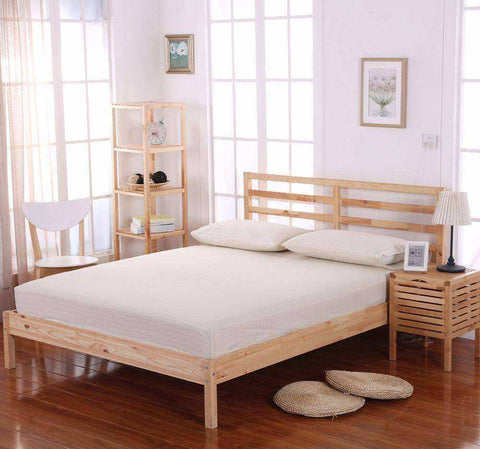 Image of Beige Earthing Emf Protection Bed Sheet With 2 Pillow Cases