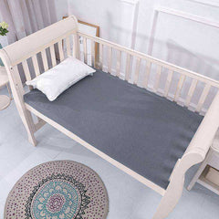 Grey Earthing Emf Protection Baby Bed Sheet with 1 Pillow Case