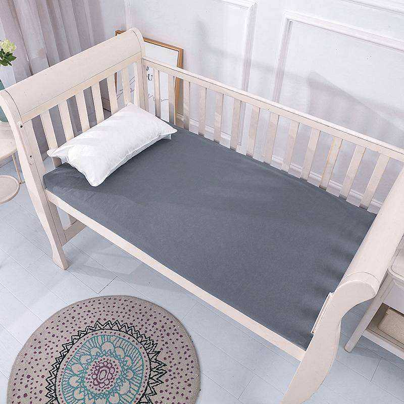 Grey Earthing Emf Protection Baby Bed Sheet with 1 Pillow Case