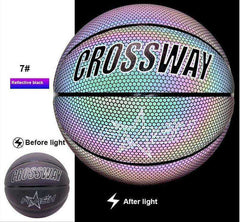 Holographic Reflective Wear-Resistant Luminous Night Basketball Ball
