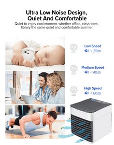 New Portable Air Conditioner Cooler Humidifier Purifier With 7 Color Led