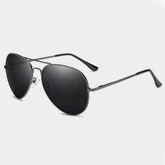 Eyewear - Polarized Black Lens Aviator Sunglasses