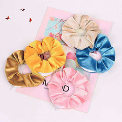 New Velvet Tencel Zipper Pocket Hairband Elastic  Accessories