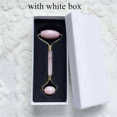 Rose Quartz Slimming Face & Jade Facial Massage Roller Stone Skin Massage Set Box