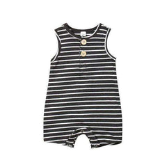 Summer Newborn Infant Baby Boy Girl Sleeveless Striped Romper Clothes