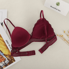 Sexy Seamless Deep V Lingerie Lace Wireless Women Bra