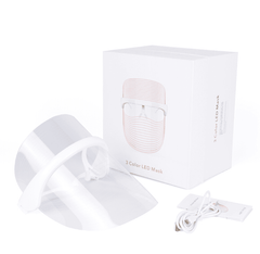 Aesthetic 3 Colors LED Light Therapy Face Mask Photon Instrument