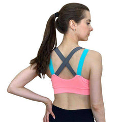 Sports Bra Full Cup Breathable Top Shockproof Cross Back