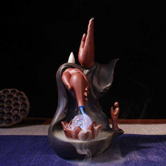 LED Crystal ball Zen Incense Burner + 10Pcs Cones