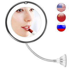 Dropshipping Flexible Makeup LED 10X Magnifying Mirror
