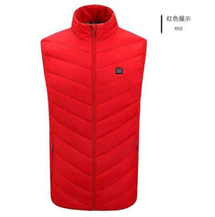USB Electric Heated Vest Cotton Coat Camping Hiking Thermal Warmer Jacket