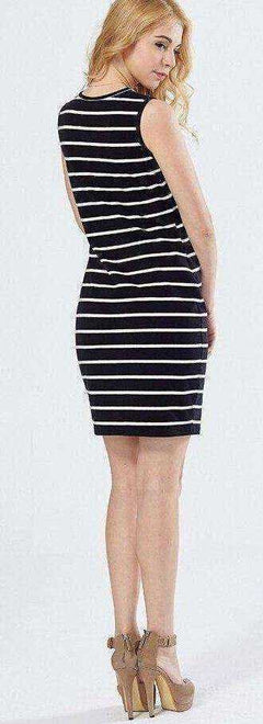 Striped Summer Maternity Breastfeeding Sleeveless Dress