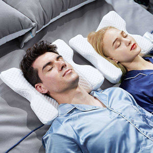 Curved Slow Rebound Memory Anti Pressure Foam Couple Pillow