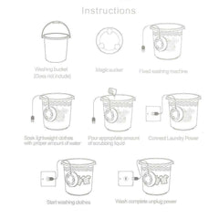 2 in 1 Portable Mini Washing Machine Ultrasonic Washer