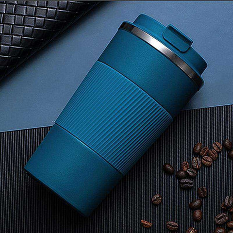 Image of 380ml/510ml Double Stainless Steel Leak-Proof Non-Slip Coffee Water Thermos Mug