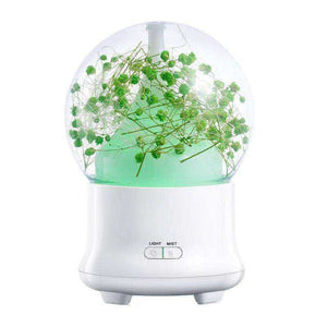 New Aesthetic Nature Flower Aromatic Diffuser With 7 LED Light Cool Mist Humidifier