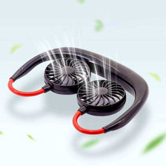 Unique Portable Neckband Headphone Cooling Fan
