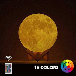 Touchable 16 Color Led Moon Lamp Light Colorful Change By Touch
