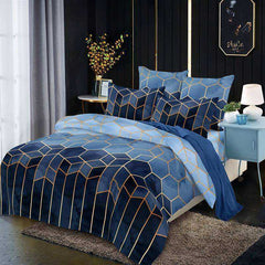 Geometry Duvet Comfortable Bed Cover Single Double Queen King Size