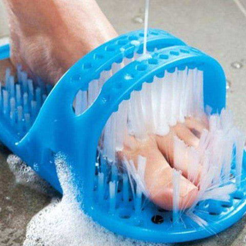 Image of Plastic Foot Scrubber Shower Feet Massage Slippers