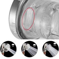 Aesthetic Adjustable 3 Modes High Pressure Stone Stream Handheld Bath Shower