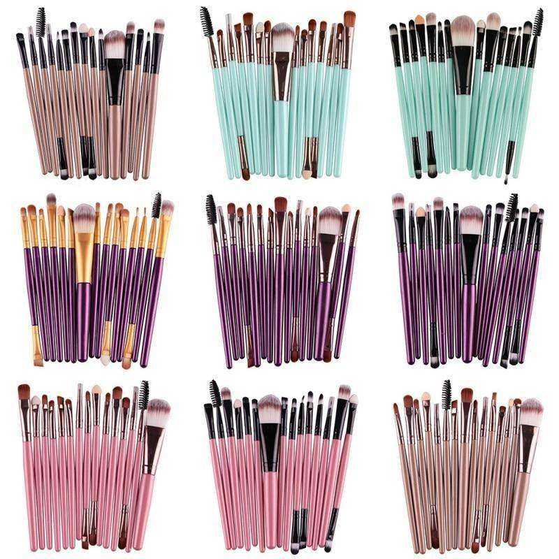 15 Pcs Adorable Cosmetic Makeup Brush Set