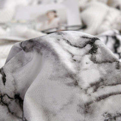 Printed Marble Bed Sets White Black Duvet Cover
