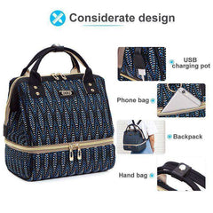Small Mummy Maternity Baby Diaper Bag Backpack Stroller Organizer