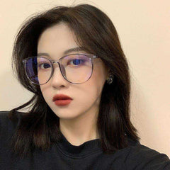 Women Men Transparent Computer Anti Blue Light Round Eyewear Glasses Frame