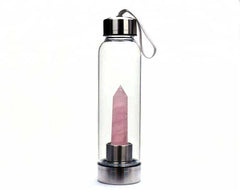 Direct Drinking Natural Glass 500ML Crystal Healing Bottle