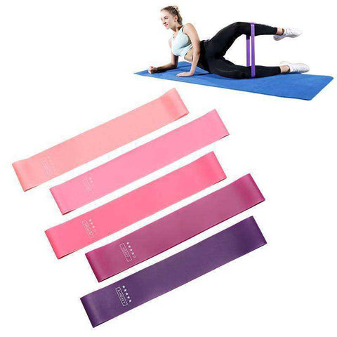 Image of Aesthetic Workout 5 Piece Set Fitness Resistance Bands Home Workout Band For Women