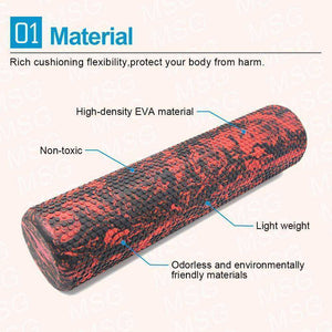 New Red Camouflage Foam Roller Trigger Point Muscle Roller