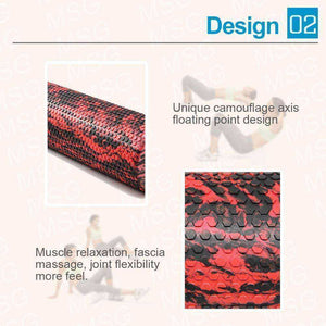 New Red Camouflage Foam Roller Trigger Point Muscle Roller