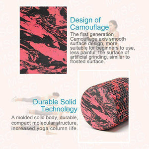 New Red Camouflage Foam Roller Trigger Point Muscle Roller