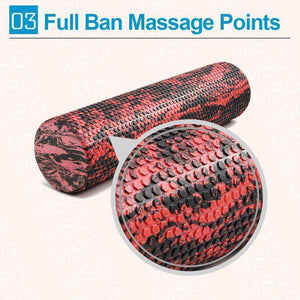 New Red Camouflage Foam Roller Trigger Point Muscle Roller