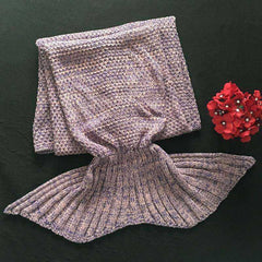 Soft All Seasons Knitted Mermaid Tail Blanket
