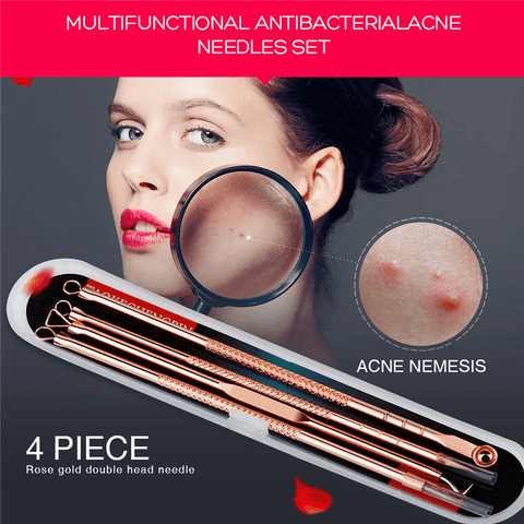 Image of 4pcs/set Blackhead Acne Pimple Extractor Vacuum