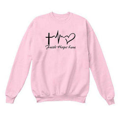 Faith Hope & Love Letter Christian Sweatshirt