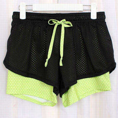 Women Yoga Short Leggins  Mesh Breathable